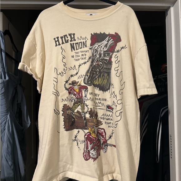 Warren Lotas “High Noon” T-Shirt - Cream - Graphic Tee